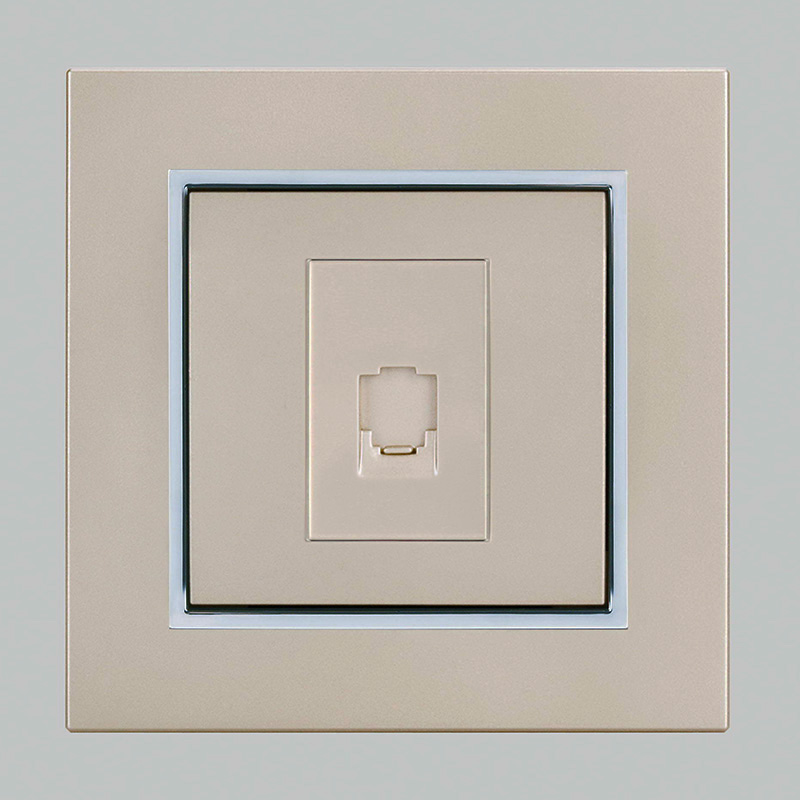 Space-based Deqi Type 86 One American telephone socket panel upscale villa Home Fitted Switch Socket panel