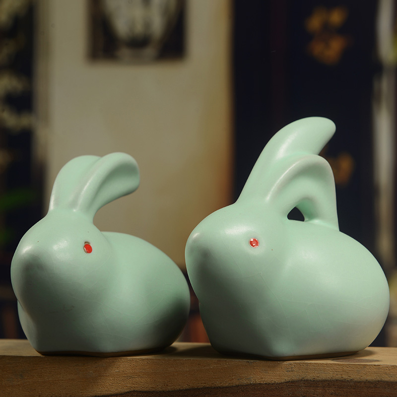 Hao auspicious tea set your up rabbit can keep on your up tea pet furnishing articles fine porcelain arts and crafts