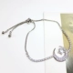 Lãng mạn Yi trang trí kiểu dáng đẹp tối giản linh hoạt Hàn Quốc tỏa sáng sao zircon và vòng đeo tay mặt trăng nữ trang sức kéo điều chỉnh vòng pandora Vòng đeo tay Clasp