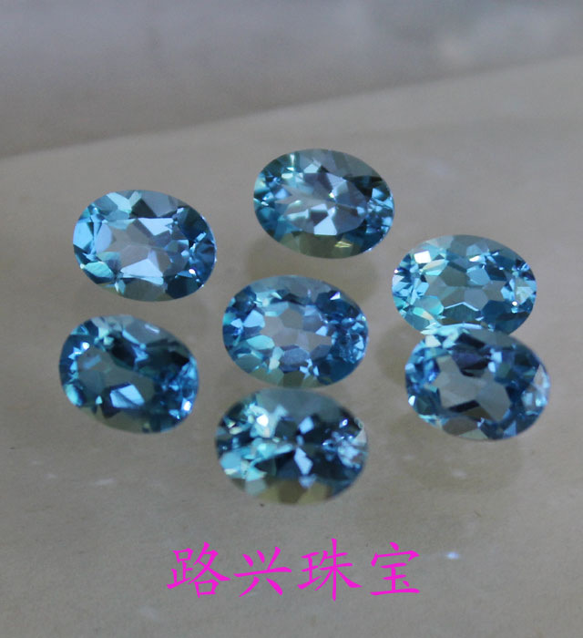 Color gemstone 2 2 carat blue topaz 7X9mm 49 yuan package delivery