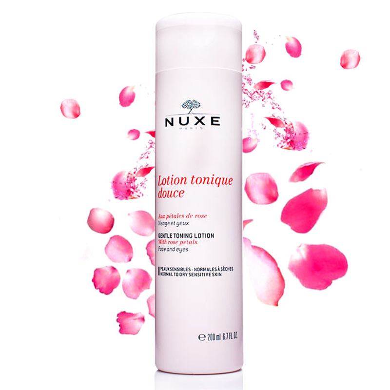 Nuxe欧树玫瑰花瓣柔肤水200ML男女舒缓水润嫩白保湿水