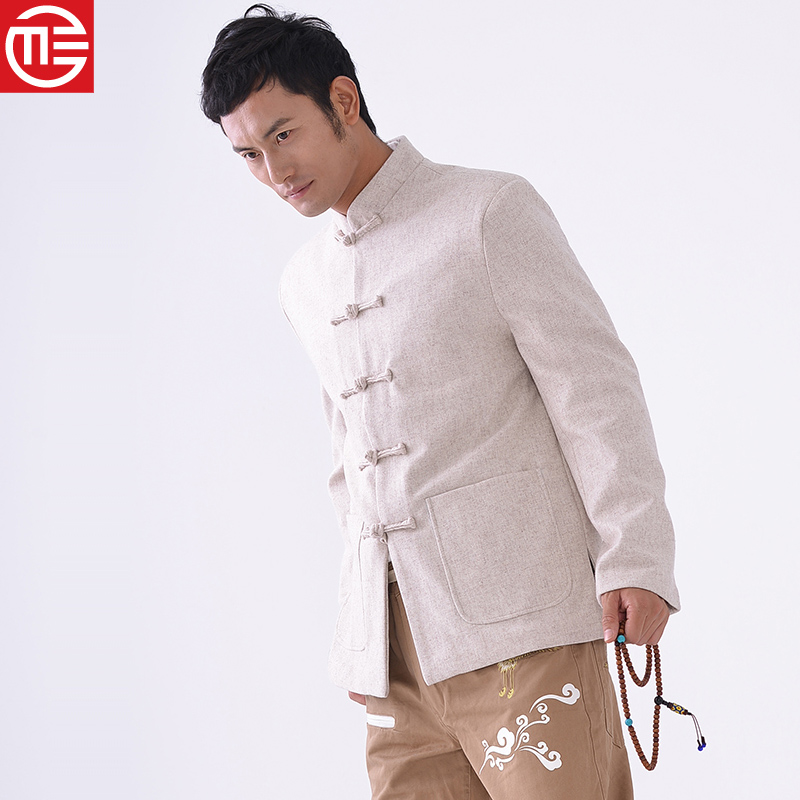 China wind men's clothing Zhongshan clothing standing collar youth casual wool winter style long sleeve Tang dress Zhongshan uniforms to increase the code jacket-Taobao