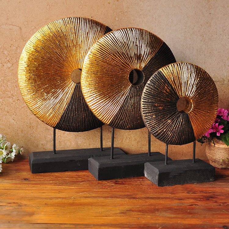 Tai Style Craft Gift Pendulum Decorated With Characteristic Home Swing Accessories Solid Wood Three Sets Living Room Decoration Furnishing Table Swing Piece Southeast Asia