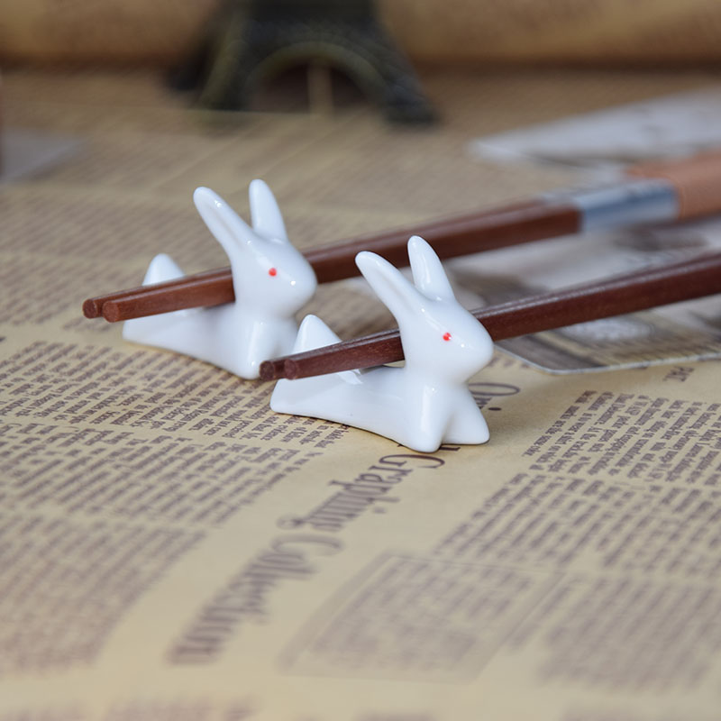 Zakka Creative Ceramics Delicate Rabbit Chopstick Fashion Household Products High-end Chopsticks Decoration Photo