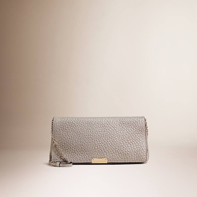 BURBERRY/博柏利中号典藏粒面皮革手拿包 39903841