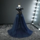 Cô gái mùa đông đoạn từ vai có thể tháo rời trailing mẫu mới catwalk đầm trẻ em chủ nhà trang phục sinh nhật buổi tối