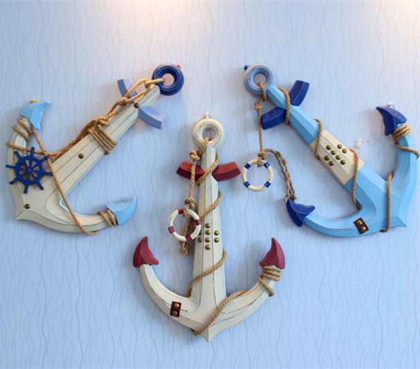 Boat Anchor Mediterranean Ocean Style Adornment Wall Decoration Wall Wall Decorated Bar Trim-Taobao