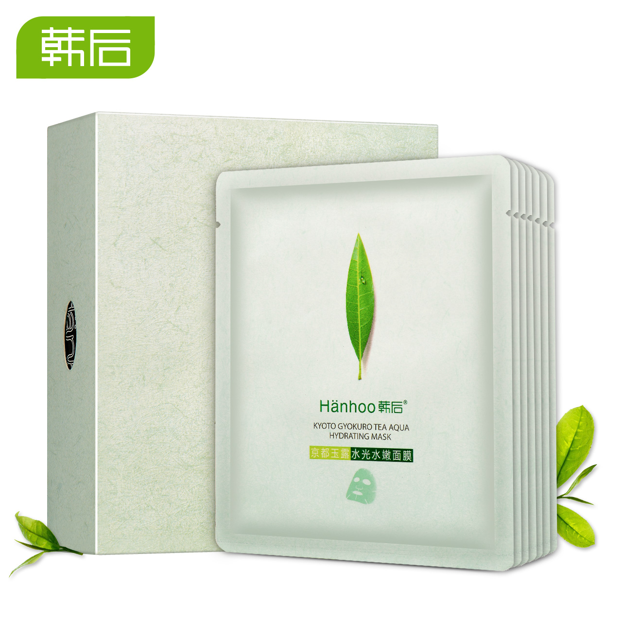 韩后京都玉露水光水嫩面膜5片装 秋冬补水保湿水嫩面膜贴