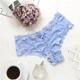 Viền ren châu Âu và Mỹ rỗng trong suốt nửa gói mông phụ nữ quần lót cotton eo thấp - Giống cái