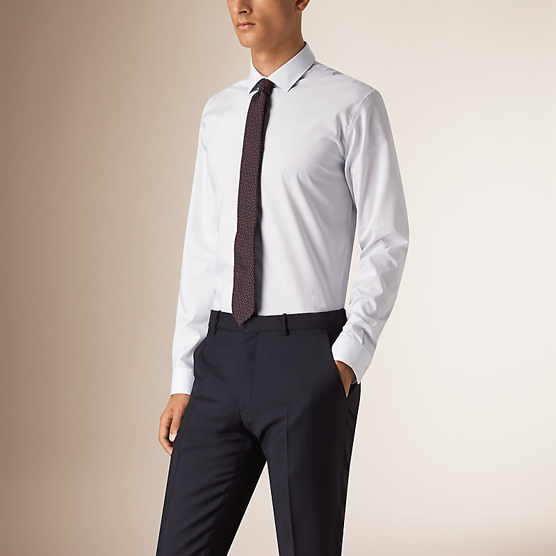BURBERRY/博柏利现代剪裁格纹棉质衬衫 39656871