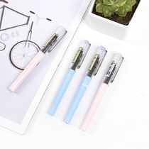 Three years two-class white snow straight liquid style walking beaded pen student with medium pen 0 0 38mm 5 signature pen k