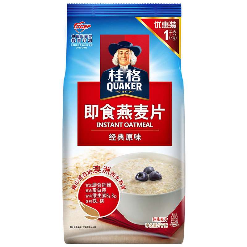 【苏宁易购】桂格 即食 燕麦片 1000克