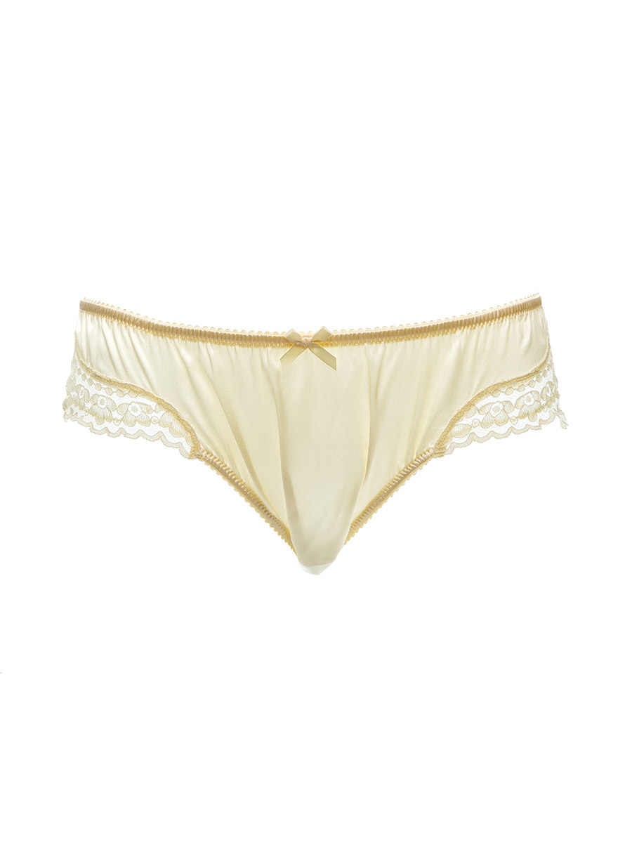Dolce&Gabbana 鹅黄色蝴蝶结三角内裤