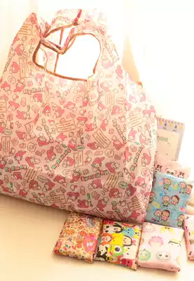 (68) Cute Japanese cartoon folding eco-bag canvas large shopping bag carry women's bag