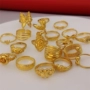 24K Bà Euro Coin Trang sức Việt Nam Sha Jin Mô phỏng Nhẫn vàng giả Mạ vàng Trang sức 18K không thể bị mất nhẫn vàng 24k