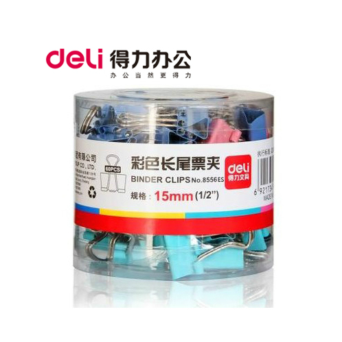 The 8556ES long tail clamp 6# color tucktail clip 15mm small bill classification clamp 60 packed
