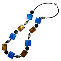 Original European and American style shell agate glass sweater chain long wild atmosphere fashion decorative necklace accessories female