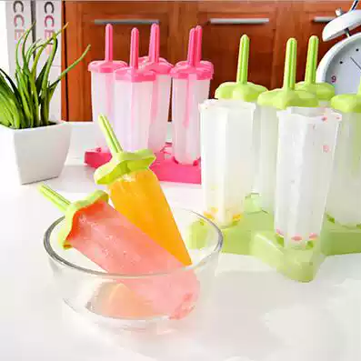 Summer DIY popsicle mold plastic ice grid set diamond Stick popsicle mold homemade ice cream mold