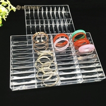 Thickened acrylic jewelry box Transparent 40-bit bracelet display rack Gold and silver jade 20-bit bracelet storage box tray