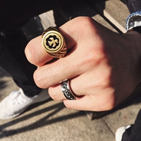 Takahashi Gió Ấn Độ Mặt trời Bay Eagle Totem Ring Titanium Steel Cặp đôi Nhẫn Retro Đàn ông và Phụ nữ Nhẫn sáng tạo Nhẫn mẫu nhẫn nam đẹp