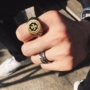 Takahashi Gió Ấn Độ Mặt trời Bay Eagle Totem Ring Titanium Steel Cặp đôi Nhẫn Retro Đàn ông và Phụ nữ Nhẫn sáng tạo Nhẫn mẫu nhẫn nam đẹp