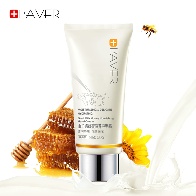 LAVER山羊奶蜂蜜护手霜手膜嫩白去角质补水保湿美白手部护理