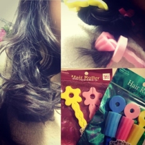 Japans big creation DAISO sponge curling hair roll bangs wave tools 3 A flower sauce recommended