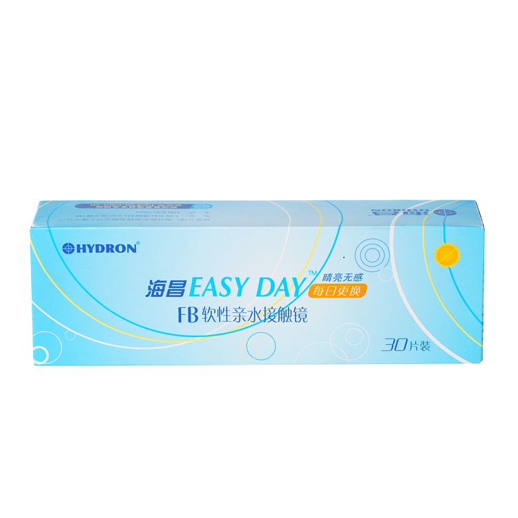【4减99+送润眼液】海昌隐形近视眼镜EASY DAY日抛30片装睛亮无感