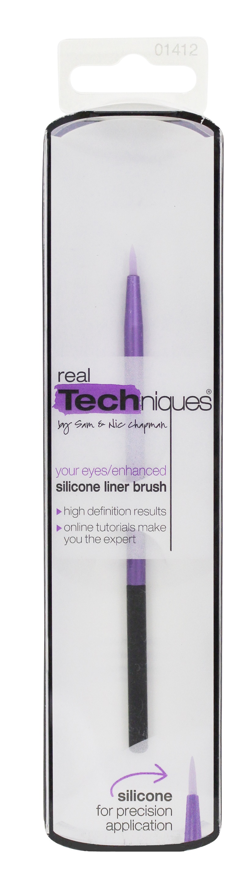 Real Techniques硅胶眼线细刷子 遮瑕刷精细专业 眼线膏专用正品