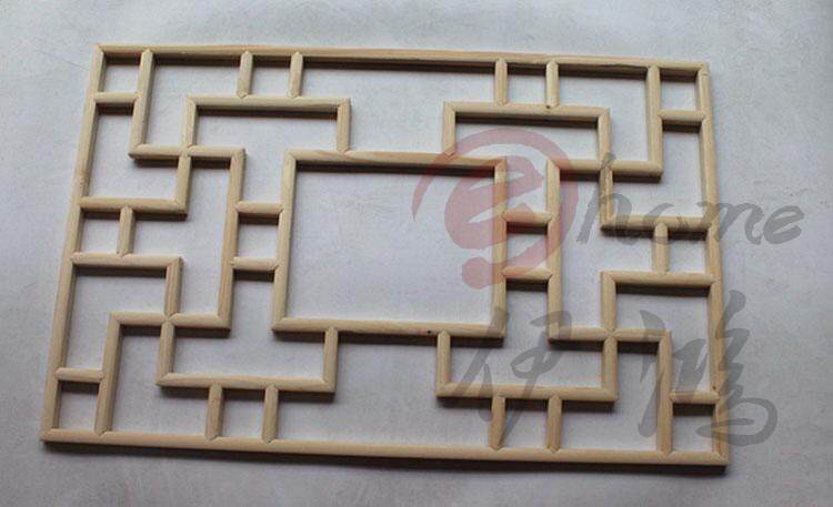 Dongyang wood carving Chinese antique screen porch partition Elm flower grid solid wood doors and windows background wall customized