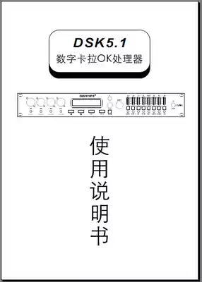 Dingli DSK 5 1 Digital karaoke processor Chinese Manual