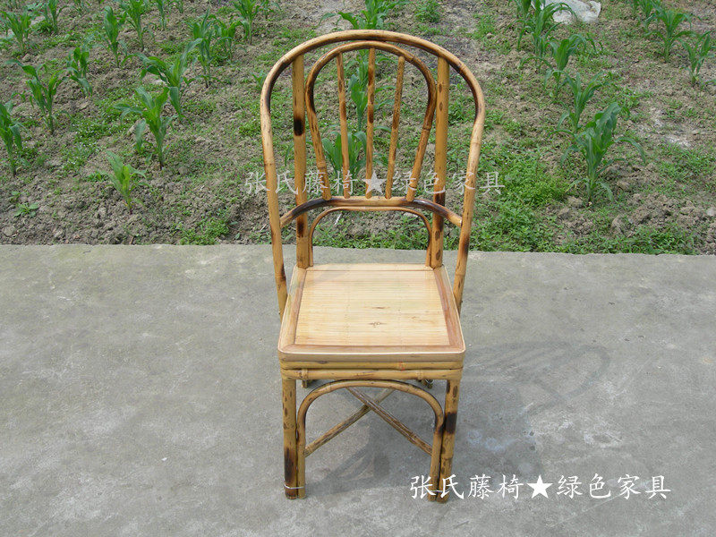 Zhang's rattan chair bamboo furniture in single chair bamboo chair leaning on back chair dining chair dining chair computer chair