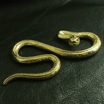 Dongguan Breaking Copper Pure Bronze Zodiac Snake Key Hooks DIY Raised Cattle Retro Key Buttons Accessories Male Brass Glasses Snake