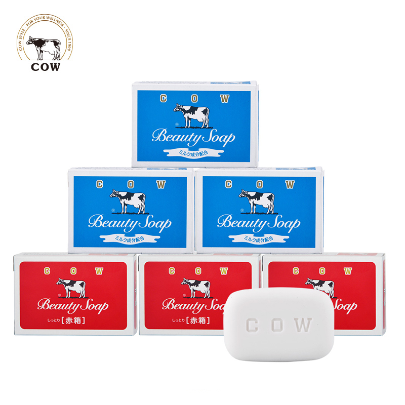 日本Cosme大赏 COW/牛牌 进口美肤香皂 清爽型85g*3 滋润型100g*