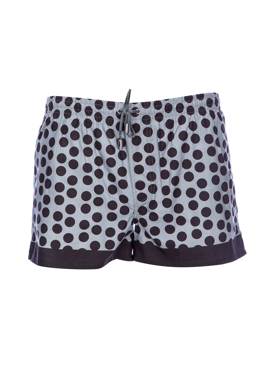 Dolce&Gabbana 蓝色波点抽绳松紧腰短裤