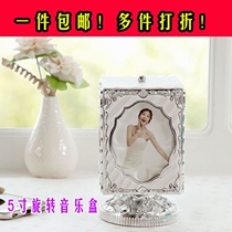 Hot sale music box set-up rotating 5-inch creative combination Korean photo frame Photo Studio childrens wedding photo frame
