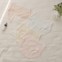 Simple sense ~ ~ invincible good to wear pure cotton mid-waist student cute lace briefs underwear plus size