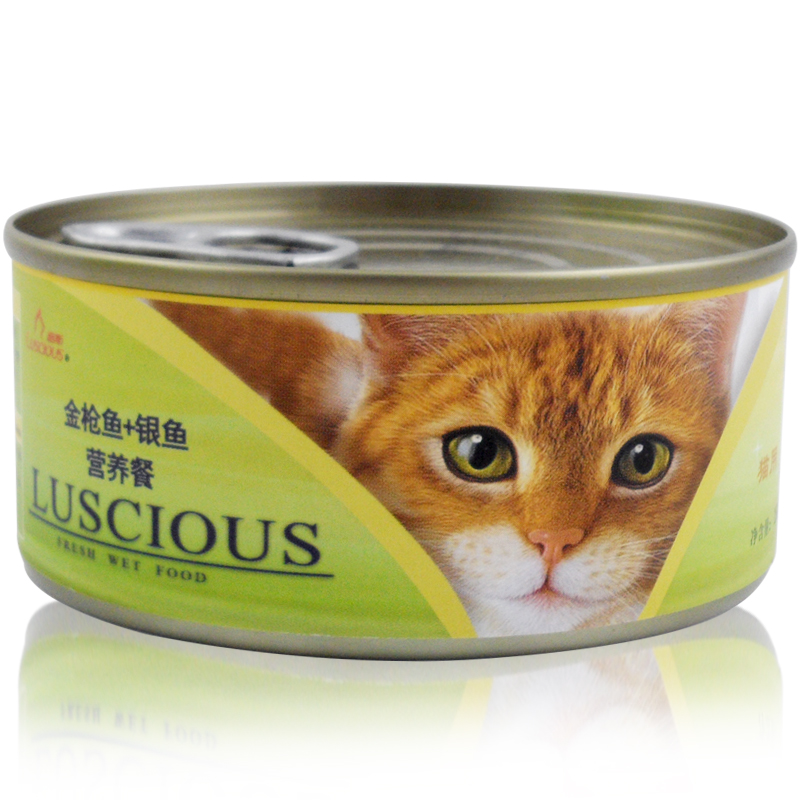 路斯宠物猫罐头 金枪鱼虾仁150g湿粮去毛球幼猫湿粮猫咪罐头 猫粮