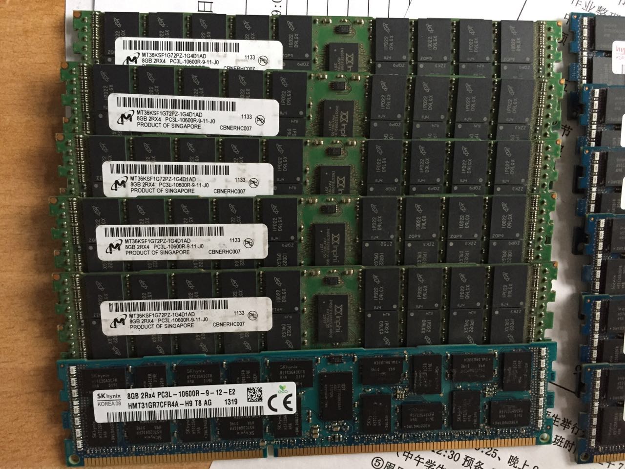 Magnesium light 8GB 2RX4 PC3L 10600R 10600R memory REG ECC MT36KSF1G72PZ