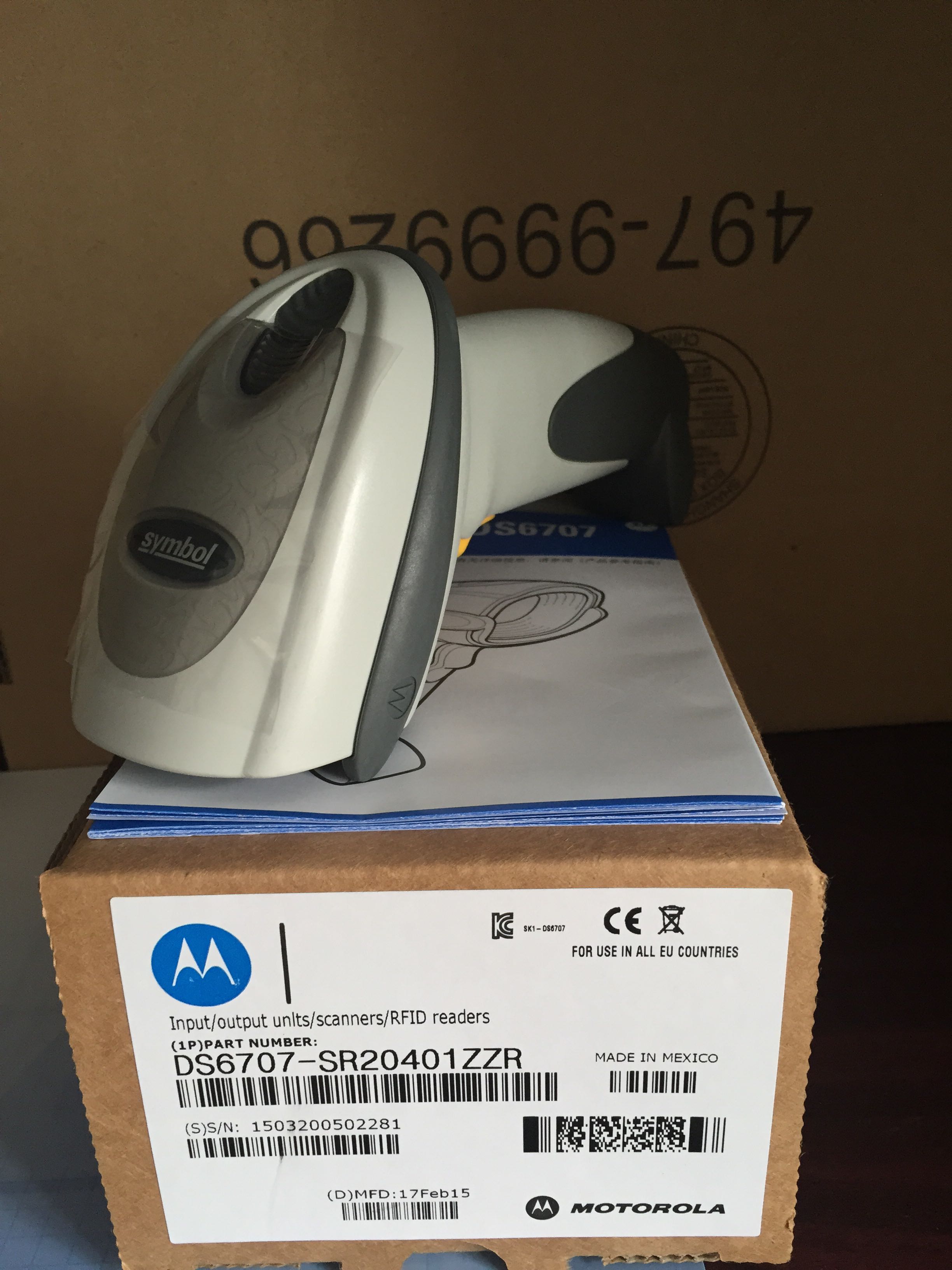 SYMBOLMotorolaZEBARDS6707 2D laser scanner original