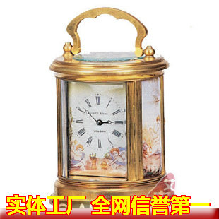 古典钟表 钟表 欧式钟表 仿古钟表 微型镀金机械皮套钟