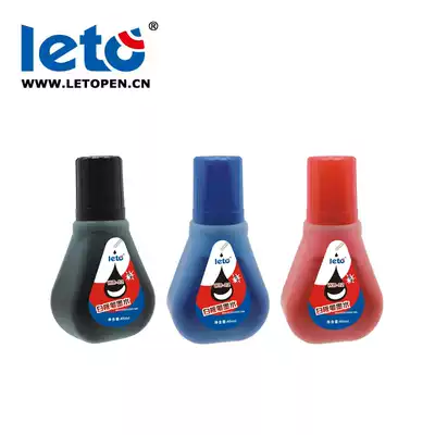Leto Erasable Whiteboard Pen Water Lotu Stationery WB-02 Red Blue Black 45ml Large Capacity Ink Supplement