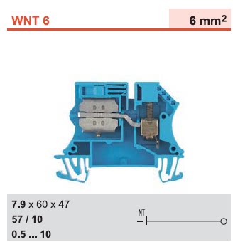WNT 6 10X3 Weidler with zero wire terminals N wiring terminals 1010880000