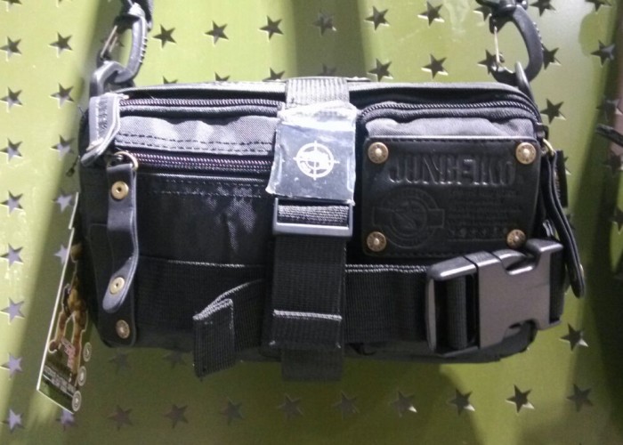 Outdoor Leisure Military Fans Bag Black Waist Bag Shoulder Bag Military Cool JBK-B046
