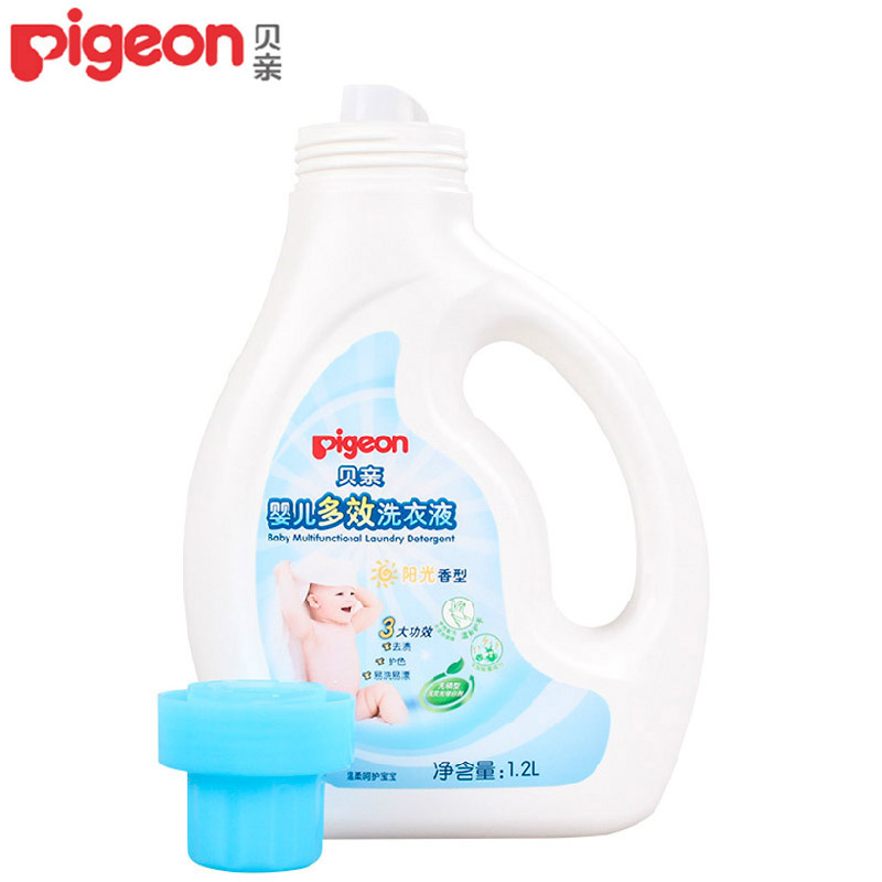 贝亲洗衣液1.2L宝宝洗衣液瓶装儿童多效洗衣液新生儿洗衣精MA55