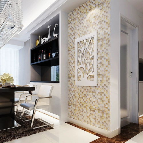 Художественная стеклянная хрустальная мозаика Золотая фольга головоломка Фоны Стенная Туалетная плитка гостиная 107