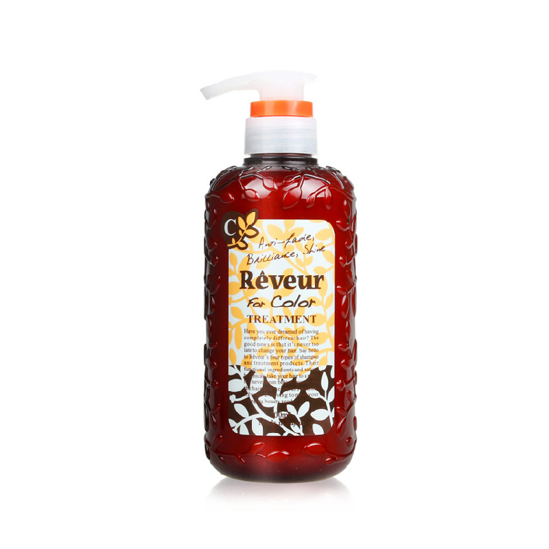 Reveur无硅护发素护色保湿型 修复染发损伤橙色500ml 头皮护理