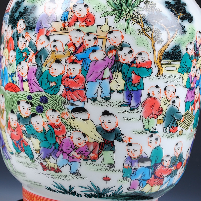 Jingdezhen ceramic the ancient philosophers figure storage jar with cover archaize sitting room porch decoration of the new Chinese style furnishing articles