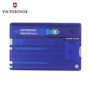 Victorinox gốc quân đội Thụy Sĩ dao ngoài trời tự vệ đa chức năng thẻ dao trong suốt màu xanh thẻ Thụy Sĩ 0,72222 mua dao victorinox ở đâu