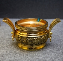 Alloy binaural felicitous Buddhist shines censer made censer fo tang dedicated to the God of Wealth Guanyin requirement